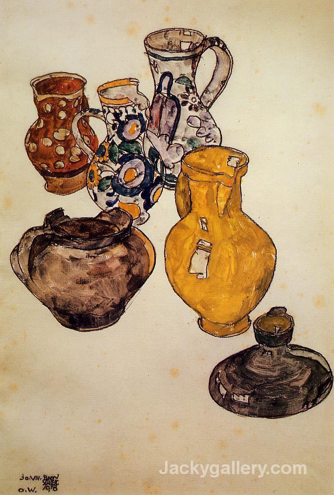 Ceramics by Egon Schiele paintings reproduction